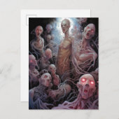 ゾンビの完全に死んでいな巣ホラーアート ポストカード (正面/裏面)