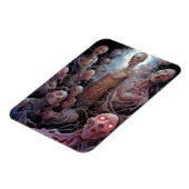 ゾンビの完全に死んでいな巣ホラーアート マグネット (左側)