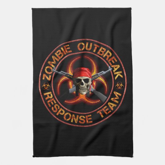 ゾンビの応答のチーム キッチンタオル (縦)