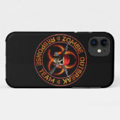 ゾンビの応答のチーム Case-Mate iPhoneケース (裏面(横))