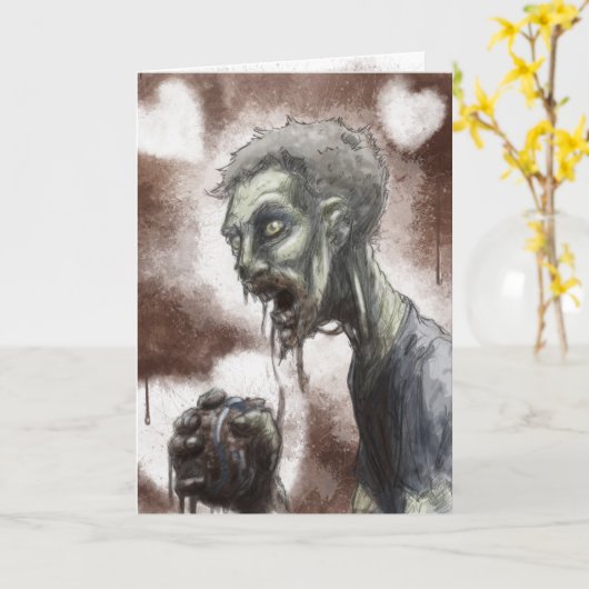 ゾンビの恋人カード カード (黄色い花)