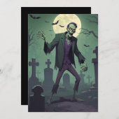 ゾンビの情熱 - ハロウィン グリーティングカード シーズンカード (正面/裏面)