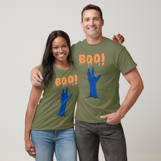 ゾンビの手ハロウィンデザイン BOO! Tシャツ (ユニセックス)