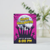 ゾンビの手 ハロウィン フルムーン シーズンポストカード (スタンド正面)