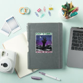 ゾンビの手 ハロウィン 墓場 月_ シール (iPadカバー)