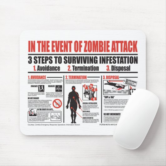 ゾンビの攻撃のマウスパッドの場合 マウスパッド (マウス)
