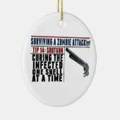 "ゾンビの攻撃を生き延びます: 14の散弾銃の"クリスマス セラミックオーナメント (右)