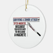 ゾンビの攻撃23のクリスマスのオーナメント セラミックオーナメント (左)