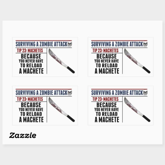 ゾンビの攻撃23のステッカー 長方形シール (シート)