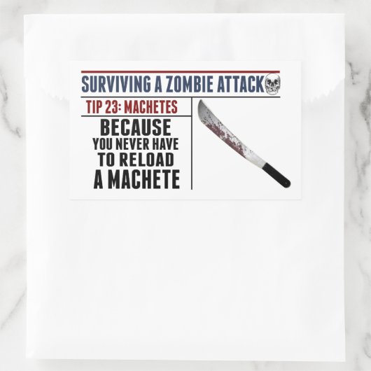 ゾンビの攻撃23のステッカー 長方形シール (バッグ)