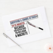 ゾンビの攻撃23のステッカー 長方形シール (封筒)