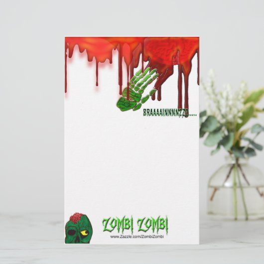 ゾンビの文房具 便箋 (スタンド正面)