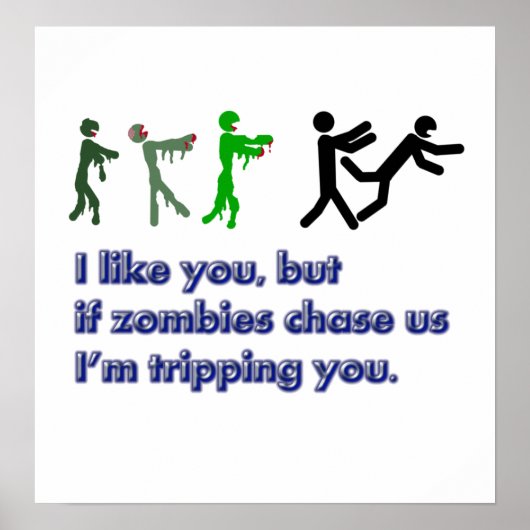 ゾンビの旅行標識 ポスター (正面)