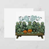 ゾンビの最後の晩餐 – Halloween Parody 招待状 (正面/裏面)