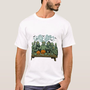 ゾンビの最後の晩餐 – Halloween Parody Tシャツ