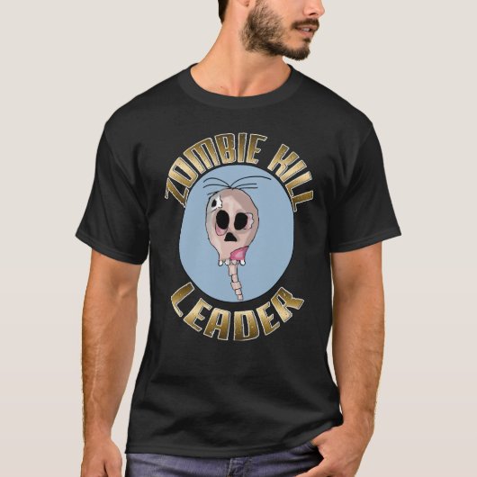 ゾンビの殺害のリーダーの暗闇のワイシャツ Tシャツ (正面)