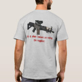 ゾンビの殺害用具のワイシャツ Tシャツ (裏面)