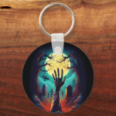 ゾンビの深刻な恐怖 キーホルダー (正面)