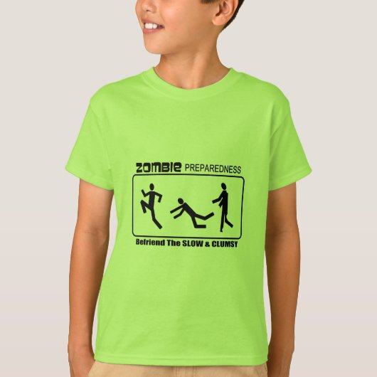 ゾンビの準備は遅いすべての色のデザインを助けます Tシャツ (正面)