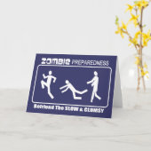 ゾンビの準備は遅く白いデザインを助けます カード (黄色い花)