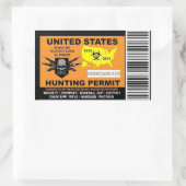 ゾンビの狩りの割り当てのステッカー 長方形シール (バッグ)