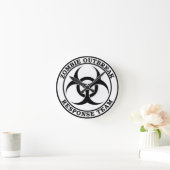 ゾンビの発生の応答のチーム(生物学的災害［有害物質］) ラウンド壁時計 (ホーム)