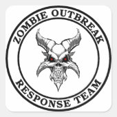 ゾンビの発生の応答のチーム(Demonhead) スクエアシール (正面)