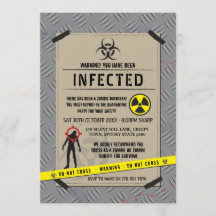 ゾンビの発生の招待のハロウィンによって感染させる区域