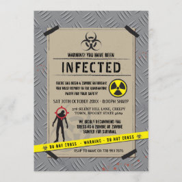 ゾンビの発生の招待のハロウィンによって感染させる区域 招待状