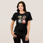 ゾンビの白雪姫と赤いばら トライブレンドTシャツ (正面全面)