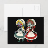 ゾンビの白雪姫と赤いばら ポストカード (正面/裏面)
