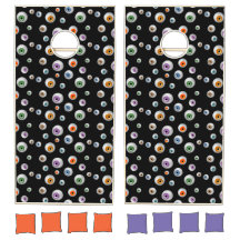 ゾンビの目玉 ブラック カラフル スプーキービーズバッグ