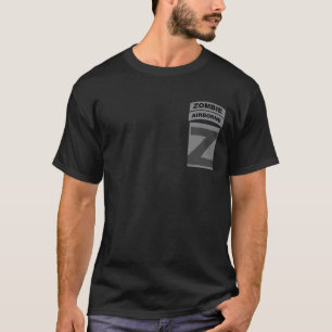 ゾンビの空輸パッチおよびタブのワイシャツ Tシャツ