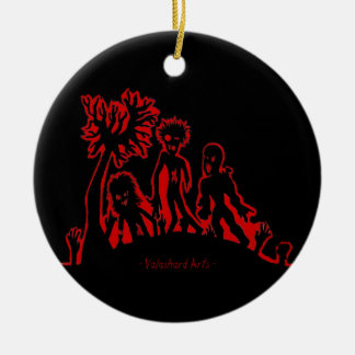 ゾンビの立上がるオーナメント セラミックオーナメント