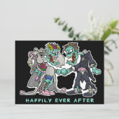 ゾンビの結婚式の招待状 - "永遠の幸せ" 招待状 (スタンド正面)