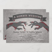 ゾンビの結婚式招待状 招待状 (正面/裏面)