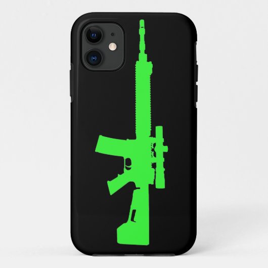 ゾンビの緑AR-15 iPhone 5の自在継手の箱 Case-Mate iPhoneケース (裏面)