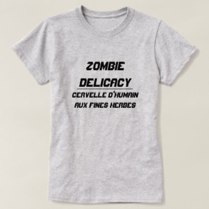 ゾンビの繊細さハーブを持つ人間の脳 Tシャツ