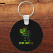 ゾンビの脳が腐る面白いミーム 6 7 ハロウィン 少年 男の子 キーホルダー (正面)