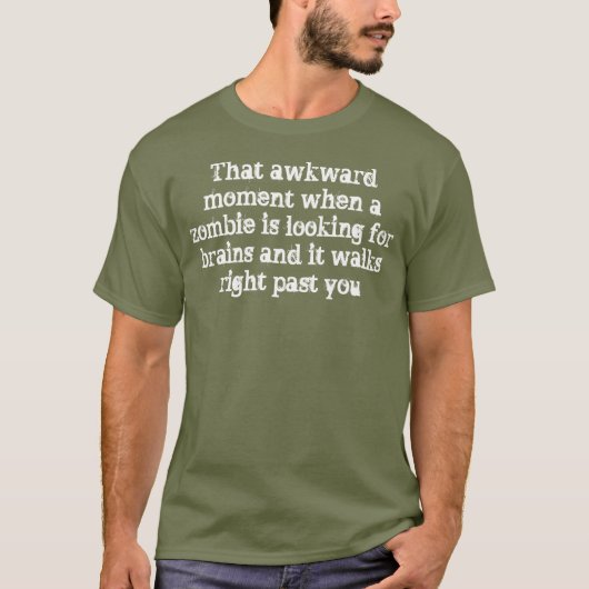 ゾンビの脳ユーモア Tシャツ (正面)