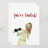 ゾンビの花嫁の招待状 招待状 (正面/裏面)