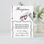 ゾンビの血がしたたり落ちる吸血鬼 ゲット  受付カード  3.5x5 招待状 (スタンド正面)