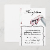 ゾンビの血がしたたり落ちる吸血鬼 ゲット  受付カード  3.5x5 招待状 (正面/裏面)