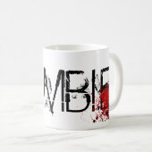 ゾンビの血の（ばちゃばちゃ）跳ねるおよび赤いスカル-マグ コーヒーマグカップ (正面右)