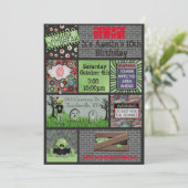 ゾンビの誕生日の招待状 招待状 (スタンド正面)