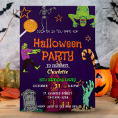 ゾンビの誕生日ハロウィンパーティー スプーキ 招待状