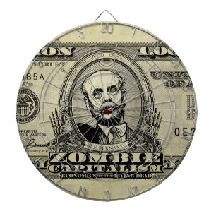 ゾンビの資本主義のBernankeの投げ矢板 ダーツボード