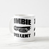ゾンビの防水加工剤-散弾銃 コーヒーマグカップ (正面左)
