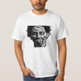 ゾンビの顔メンズTシャツ Tシャツ