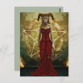 ゾンビの魔法使いの鬼の郵便はがき ポストカード (正面/裏面)